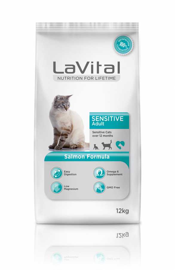 La Vital Somonlu Yetişkin Hassas Kedi Maması 12 KG Kedi Kuru Mamaları