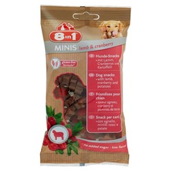 8in1 Minis Lamb Cranbery Köpek Ödülü 100 Gram - 8in1