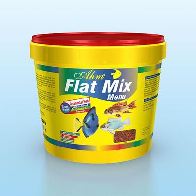 Ahm Flat Mix Menü Balık Yemi 3000 Gr / Kova - 1