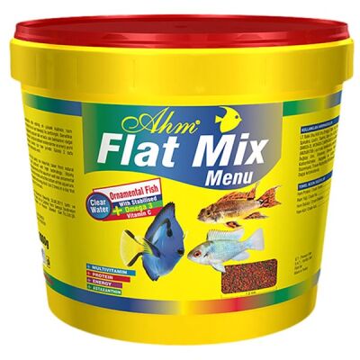 Ahm Flat Mix Menü Balık Yemi 3000 Gr / Kova - 1