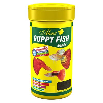Ahm Guppy Fish Granulat Lepistes Yemi 100 ML - 1