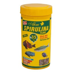 Ahm Spirulina Flake Pul Balık Yemi 100 ML - Ahm Marin