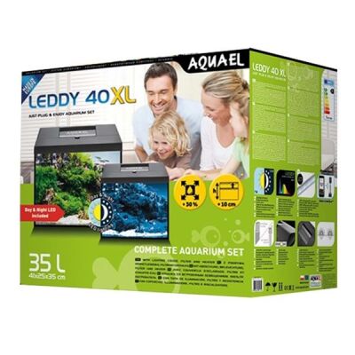 Aquael Leddy 40 XL Akvaryum Seti Siyah D/N 35 LT - 1