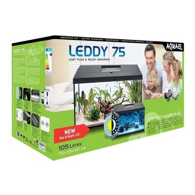 Aquael Leddy 75 Akvaryum Seti Siyah D/N 105 LT - 1