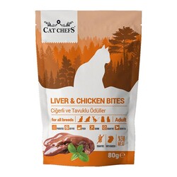 Cat Chefs Liver Chicken Tavuk ve Ciğerli Kedi Ödül Maması 80 Gr - Cat Chefs