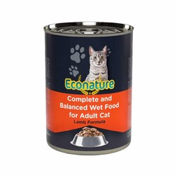 Econature Kuzu Etli Yetişkin Kedi Konserve Maması 400 Gr - Econature