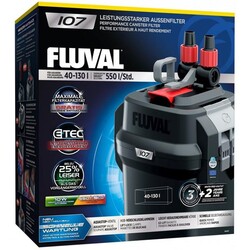 Fluval 107 Akvaryum Dış Filtre 550 L/H Dolu - Fluval