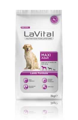 La Vital Büyük Irk Yetişkin Kuzulu Köpek Maması 3Kg - 1