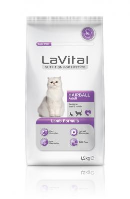 La Vital Kuzu Etli Yetişkin Hairball Kedi Maması 1,5 KG - 1