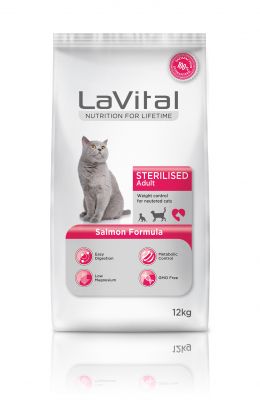 La Vital Somonlu Yetişkin Kısırlaştırılmış Kedi Maması 12 KG - 1