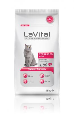 La Vital Somonlu Yetişkin Kısırlaştırılmış Kedi Maması 1,5 KG - 1