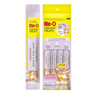 Me-O Creamy Kitten Ton Balıklı Keçi Sütlü Kedi Ödül Maması 4x15 Gr - 1