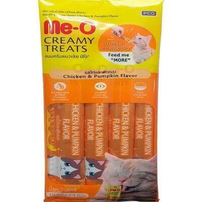 Me-O Creamy Tavuklu Bal Kabaklı Kedi Ödül Maması 4x15 Gr - 1