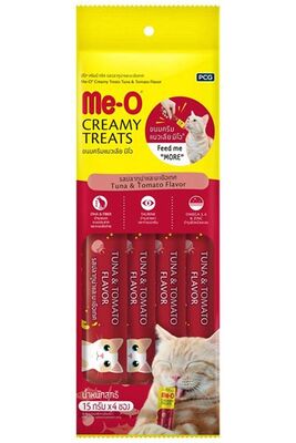 Me-O Creamy Ton Balıklı Domatesli Kedi Ödül Maması 4x15 Gr - 1