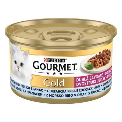 Purina Gourmet Balıklı Ispanaklı Yaş Kedi Maması 85 Gr - 1