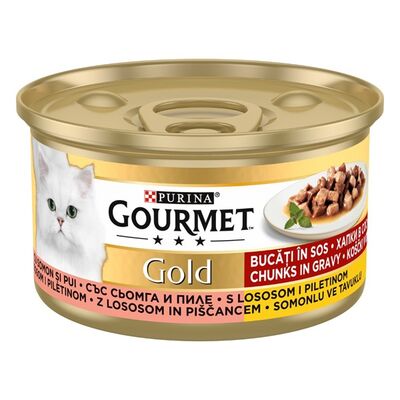 Purina Gourmet Somonlu Tavuklu Yaş Kedi Maması 85 Gr - 1