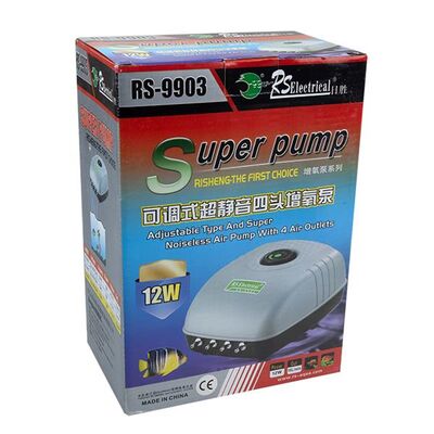 Risheng RS-9903 4 Çıkışlı Akvaryum Hava Motoru 10Lt/M - 1