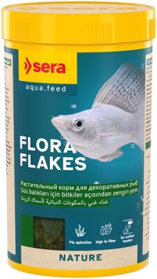 Sera Flora Nature Bitkisel Pul Balık Yemi 250 ML - 1