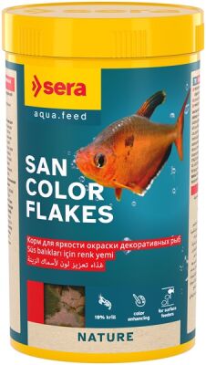 Sera San Color Flakes Nature Balık Yemi 100 ML - 1