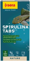 Sera Spirulina Nature Tabs Balık Yemi 24 Tablet - Sera