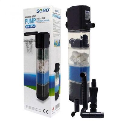 Sobo FH-1904 4 Hazneli Akvaryum İç Filtre 1500L/H - 1