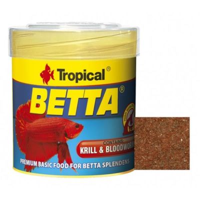 Tropical Betta Krill ve Kan Kurdu Katkılı Pul Yem 100 Ml - 1