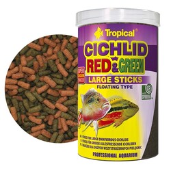 Tropical Cichlid Red Green Large Sticks 100 Gr - Tropical