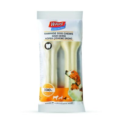 Warf Köpekler İçin Beyaz Pres Kemik 12 cm İkili - 1